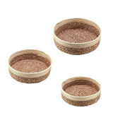 3Fruit and vegetable tray woven, storage basket woven basket, cosmetics storage rushed V1366-AZ2-W-07898