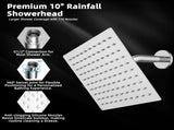 20" Showerhead with 10" Rainfall Showerhead V1258-DP02-C-814