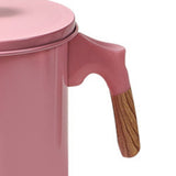 Oil Strainer Pot 1.4L Wood Grain Easy Operation No Rust Oil Storage Supplies Filter for Home Canteen V1294-YM0716-3118220109511