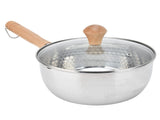 Saucepan Stainless Steel Pot Supplement Food Pot with Single Handle Cover for KitchenSmall V1294-YM0901-3118210166512
