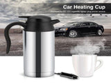 12V 750ml Stainless Steel Electric Car Kettle Heating Cup Coffee Mug Travel Water Bottle V1294-YM0722-JY02125