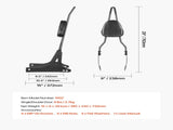 Motorcycle Backrest Sissy Bar, Compatible With Harley-Davidson Dyna Street Glide Road Glide Road V952-MTCCKKBJDKBJF2LB4V0