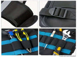 tool vest, multi pocket vest, industrial tool vest, safety vest, tool storage vest, breathable V1102-144-BLA-68377