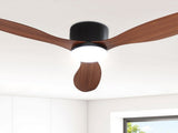 Devanti 52'' Ceiling Fan DC Motor w/Light w/Remote - Dark Wood CF-B-52-42Y-DW