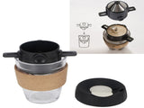 Reusable Drip Coffee Tea Holders Funnel Dripper Portable Stainless Steel Coffee FilterBlack V1294-YM0901-3118200171913