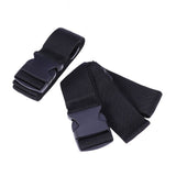 4Pcs PP Luggage Strap Portable and Adjustable Suitcase Packing Fixed Belt Black for Secure Travel V1366-AZ2-W-19640