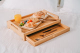 Bamboo Serving Tray With Drawer V915-KU0191