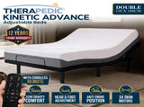 Therapedic Kinetic Advance Adjustable Double Bed Base with Head Tilt ADJ-BED-KAD-DB