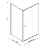 Semi Frameless Shower Screen x 195cm Side AS/NZS Glass V63-828651