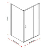 Semi Frameless Shower Screen x 195cm Side AS/NZS Glass V63-828651