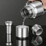 Antibacterial 316 Stainless Steel Vacuum Flask 600ml Tea Infuser & Insulated Bottle for Hot/Cold V1188-MS-306-004