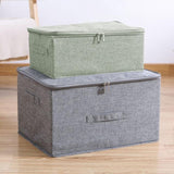SOGA 2X Green Small Portable Double Zipper Storage Box Moisture Proof Clothes Basket Foldable Home SBOX027X2