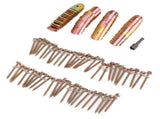 50 Sets Fence Wire Fasteners Carbon Steel Zinc Plated Rust Proof Wire Fencing Staples with Hex V1294-YM0710-3111230300911