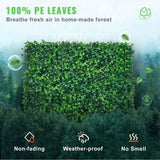 Artificial Boxwood Panel UV 12pcs Boxwood Hedge Wall Panels Artificial Grass Backdrop Wall 20X20" V952-MLCZWQ12PC20X2001V0