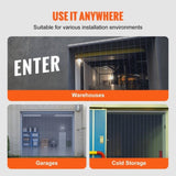 VEVOR Strip Curtain PVC Door Curtain 244 x 244 cm Cooler Freezer Clear Plastic V952-PZMLPZGHMPTLG3PGGV0