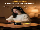 Pipe-Shaped Aromatherapy Humidifier with LED Flame & Mist USB Desk Diffuser for Home, Office, V1107-CS-XXJSQ1
