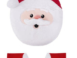 4Pcs Xmas Toilet Seat Cover Set Soft Cute Look Protective Santa Toilet Seat Lid Cover Decoration for V1294-YM0901-3112240052711