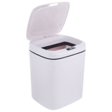 White Plastic Automatic Trash Can with Smart Sensor Induction for Bathroom and Kitchen Use V1369-AZ3-W-09050