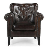 CHOCOLATE LEATHER ARMCHAIR V742-M11097