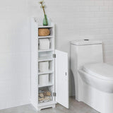 Toilet Paper Holder with Storage, Freestanding Cabinet, Toilet Brush Holder and Toilet Paper V178-84706