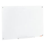Magnetic Glass Whiteboard, Dry Erase Board 48"x32", Wall-Mounted Large White Glassboard Frameless, V952-CXGCBLBGHBL4O9WH5V0