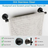 4 Pcs Bathroom Hardware Set, Matte Black Bathroom V1237-ZY-715-178