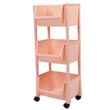 Compact Rolling Storage Organizer Large Capacity Mobile Utility Cart Movable Storage Book Shelf with V1294-YM0901-3116230010912