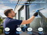 Professional Window Cleaning Kit with Bucket 3 Gallon, 76" Long Handle Squeegee and Microfiber V1107-799-87318