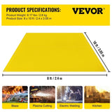 VEVOR 8 x 10 Ft Blanket Gold Fiberglass Blanket Portable Fiberglass Fire Retardant Blanket V952-HT8X10GD000000001V0