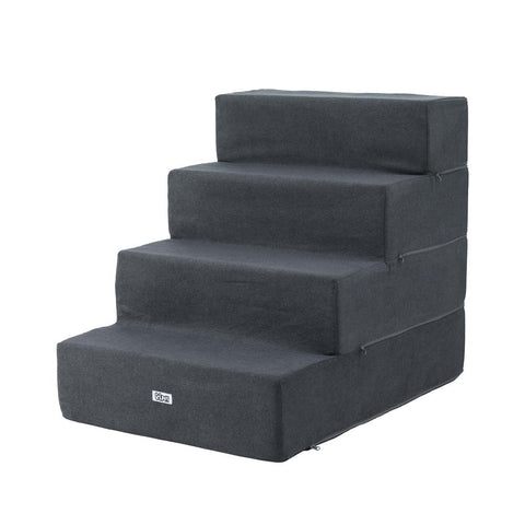 i.Pet Dog Ramp Foam Dog Cover Stairs Portable Cat Ladder For Sofa Bed 4 Steps FDR-D-FOAM-4T-DKGR