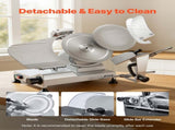 Commercial Meat Slicer, 320W Electric Deli Food Slicer with 300mm Carbon Steel Blade, Built-In V952-SYDRQPJ320WBFUZ7V001V3