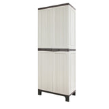 Gardeon Outdoor Storage Cabinet Box 173cm Lockable Cupboard Sheds Garage Adjustable Beige OSC-CABI-H1D