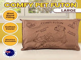 Aussie Made Comfy Pet Bed Futon Dog 102cm Wool Blend Large - Brown D0182