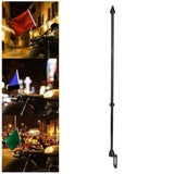 Motorcycle Auto Flagpole Rear Seat Luggage Rack Mount Flag Pole AccessoryBlack V1366-AZ2-W-18612