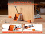 Pocket Hole Jig Kit, 12.7 to 38.1 mm Adjustable, Jig Pocket Hole System with Toolcase, C-Clamp, Step V952-TSXKKJJSTZS0VCOTF001V0