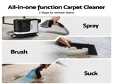 Devanti Carpet Washer Vacuum Cleaner 600W 13kpa Hose Self-Cleaning Function CPW-1200-BY101