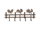 Chook Family 5 Hooks Wall Hanging 56cm V637-06974HKS