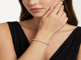 Elegant Moissanite Tennis Bracelet in 925 Sterling Silver with 18K Gold and Rhodium Plating, V1341-ZY-YZ6C88HP-20MM-155CM61IN