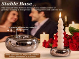 2 Pack Pebble Shape Candlestick Holder, Stable Base Design, Excellent Present Choice, for Dining V1366-AZ2-W-15525
