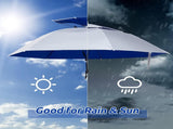 2 Pcs 37'' Diameter Large Umbrella Hat for Adults Double Layer Folding Compact UV Rain Protection V1259-DP01-A-1165
