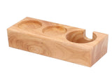 3Slots Wooden Coffee Portafilter Holder Tamper Stand Tamping Base for Home Bar Counter Wood V1294-YM0901-3118210243111