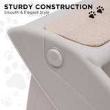 Furtastic Foldable Pet Stairs 50cm Dog Ladder Cat Ramp with Non-Slip Mat for Indoor and Outdoor PTS-EJE-433-GY
