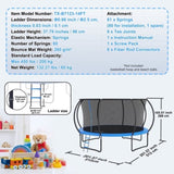 14FT, 450 lbs with Enclosure Net, Ladder, and Curved Pole, Heavy Duty V952-YXBC14YCHWYXD8MMPV0