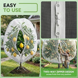 8.2x6Ft Garden Bird Netting for Plant and Fruit Tree Protection,4 Pack Garden Netting with Zipper & V1107-119-45585-WHT3