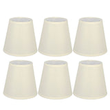 6PCS CreamColoured Fabric Cloth Lamp Shade Replacement for E14 Wall Lamp Chandelier Home Decoration V1294-YM0901-3119200091411