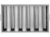 Pack of 6 Hood Filters 19.5W x 15.5H Inch, 430 Stainless Steel 5 Grooves Commercial Hood Filters, V952-YSFLQ6PCS5C20X16YV0