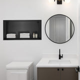 641 x 336 x 101mm Shower Niche Single Shelf Organizer No Tile Needed in Black V63-900711