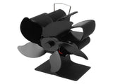 Heat Powered Fireplace Fan Black Stove Fan 5 Blades Thermal Power High Temperature Proof Eco V1294-YM3113220250611-0421