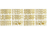DIY Golden Vinyl Letter and Number Stickers for Crafts and Scrapbooks 8Sets V1369-AZ3-W-20848