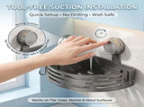 Triangle Shower Caddy, Corner Suction Cup Shower Shelf, No Drilling Bathroom Organizer, Heavy-Duty V1366-AZ2-W-11584